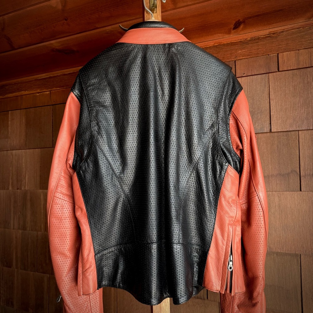 Ladies Harley-Davidson Black and Orange Legendary Jacket - Picture 5 of 9